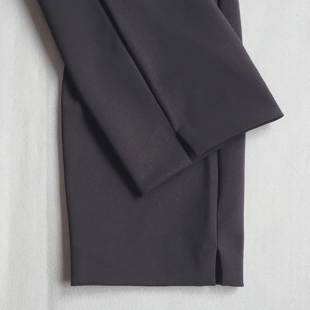 NWT$179 Saks Fifth Ave Stretch Straight-Leg Split-Hem Pants Cropped Trousers 4 - Picture 8 of 14